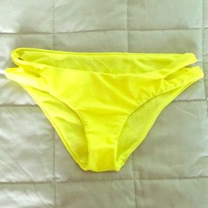 NWOT bright yellow bikini bottoms